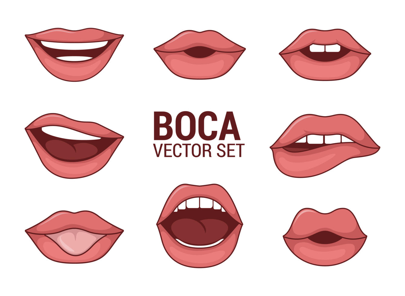 Womans Boca Vectors 173600 Vector Art At Vecteezy