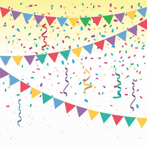 Bright Colorful Vector Confetti Background