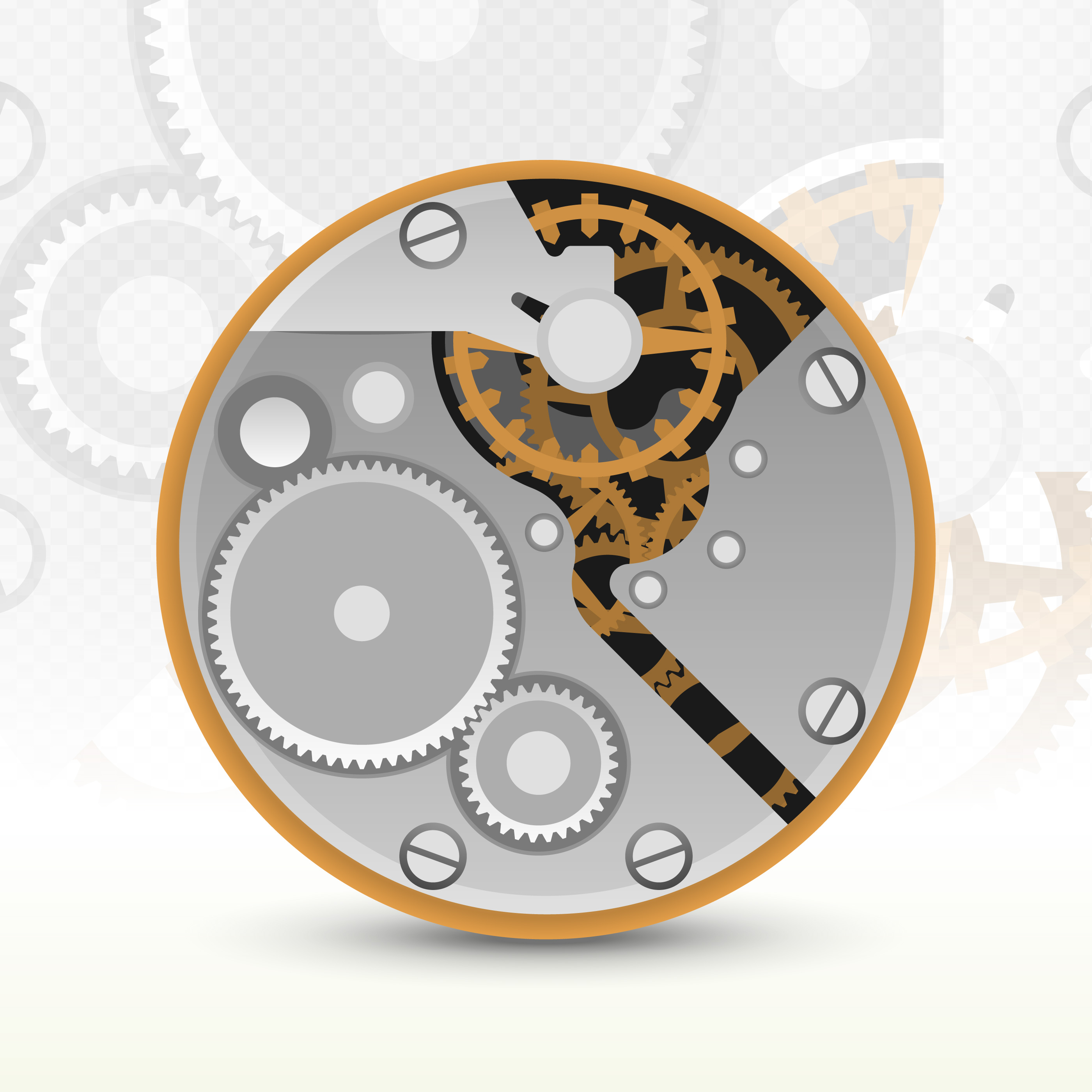 Analog outlet watch mechanism