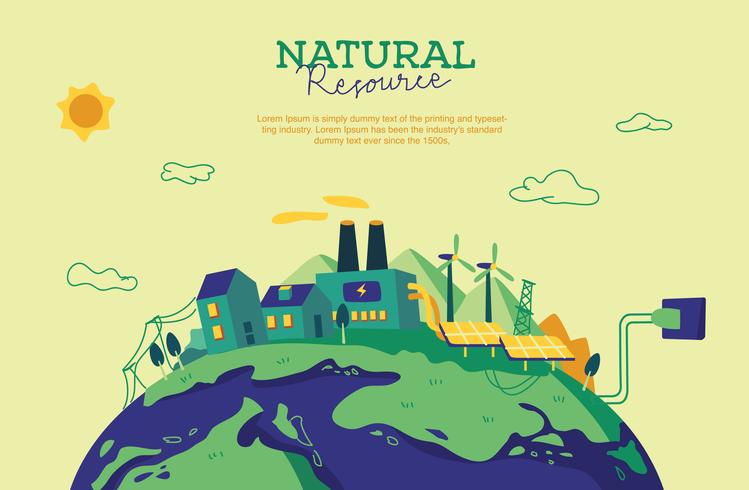 Natural Resource Background Vector Illustration