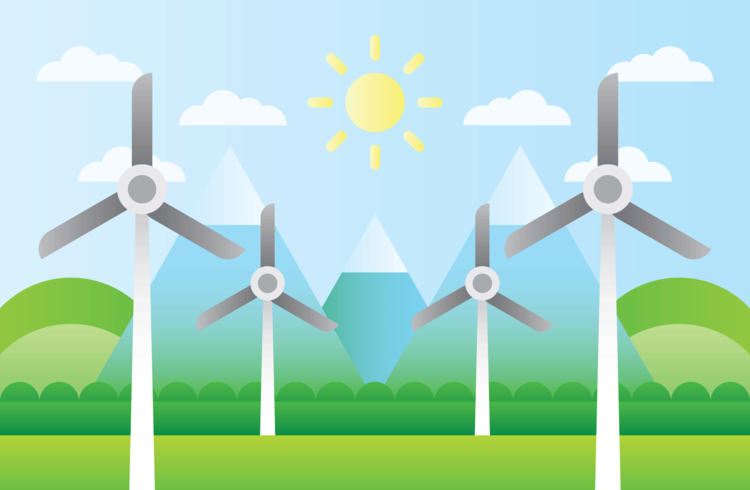 Wind Turbine Natural Resources vector