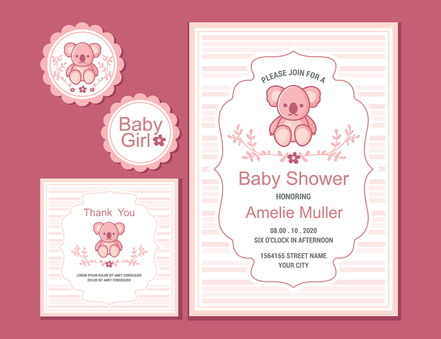 Babyshower Vector Illustration