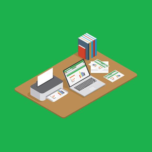 Spreadsheet Isometric Vector