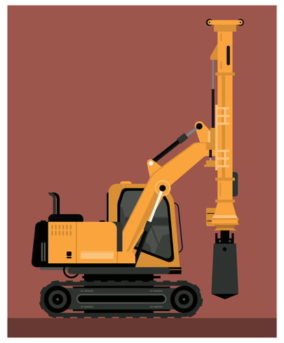 Heavy Drill Machine Vector