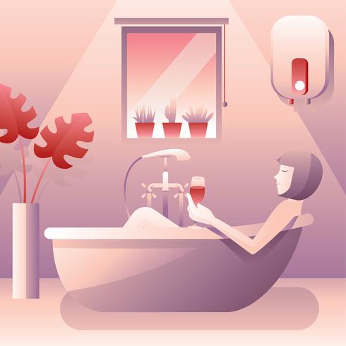 Bathroom Relax Vector - Download Free Vector Art, Stock Graphics & Images