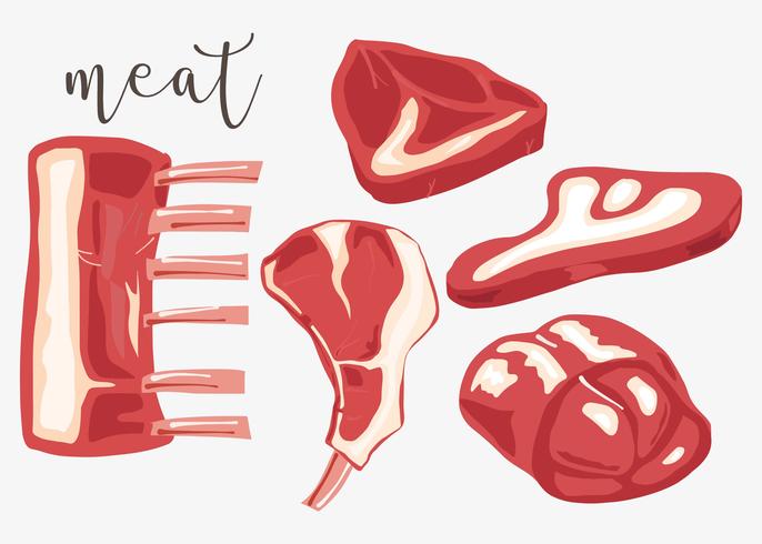 Veal Set Vector