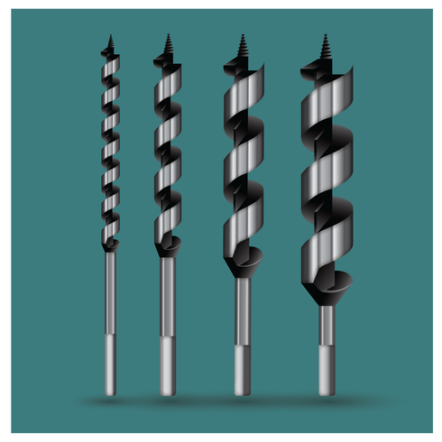 Drill Bit Types Vector