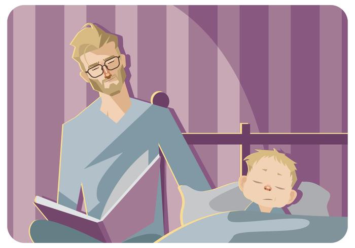Story Telling From Dad Vector