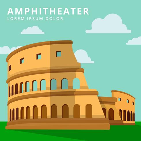 Vector Flat Style Amphitheater