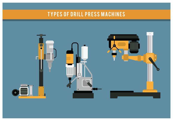 Drill Press Machine Types Vector