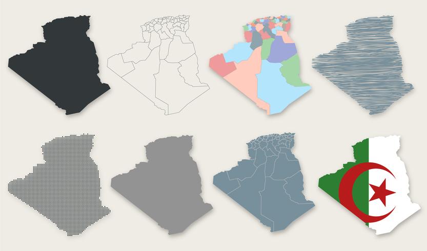 Vector Algeria Map Collection