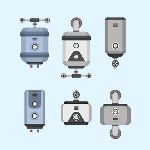 Water Heater Collection Vector Illustration