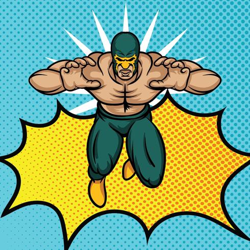 Mexican Wrestler Background vector