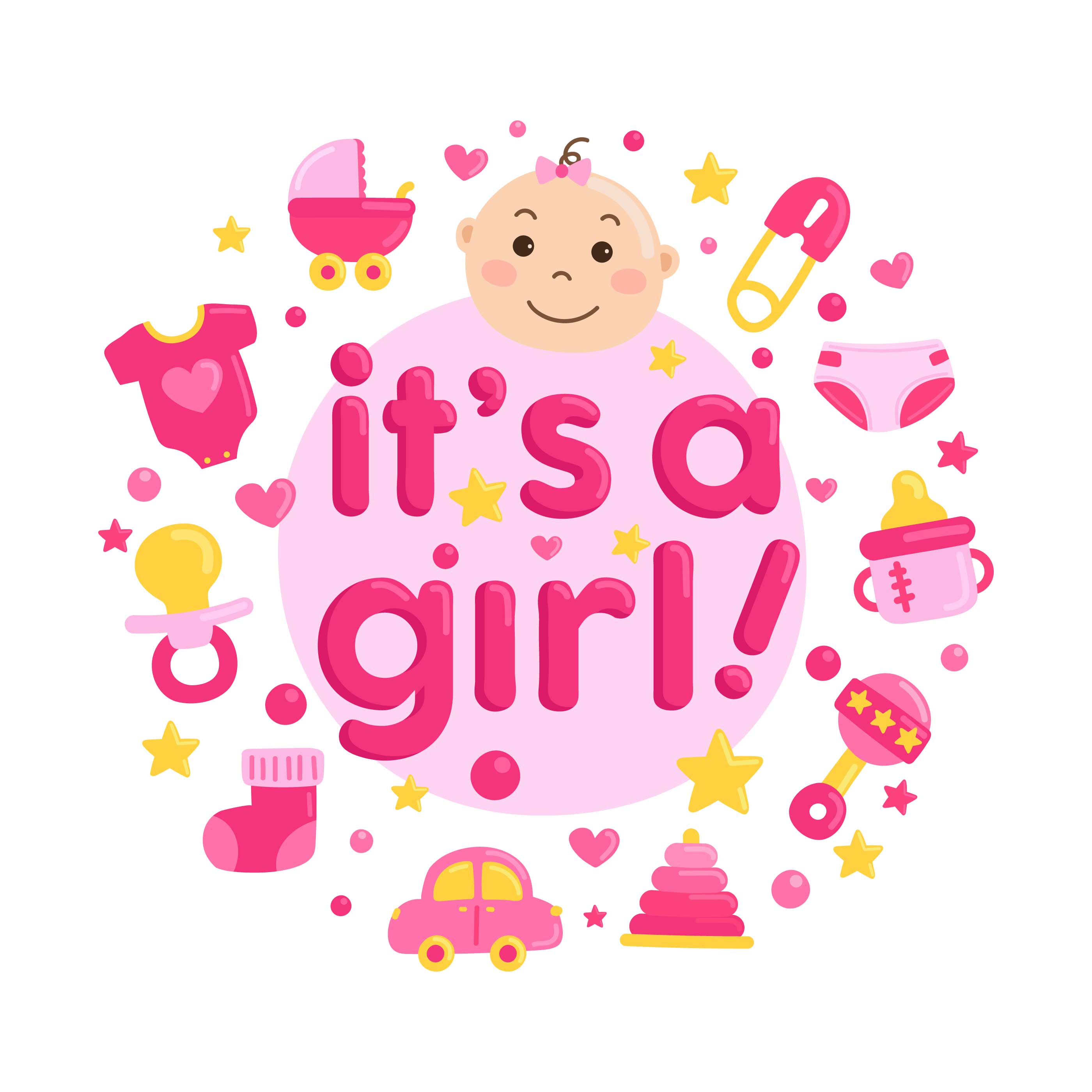 Download Cute Baby Shower Card 173903 - Download Free Vectors ...