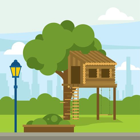 Tree House Free Vector