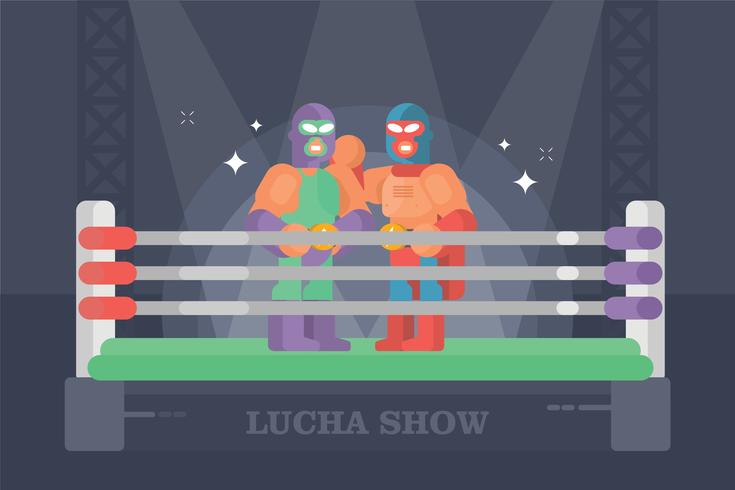 Ilustración mexicana del luchador vector