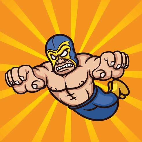 Mexican Wrestler Background vector