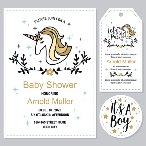 Babyshower Vector Illustration