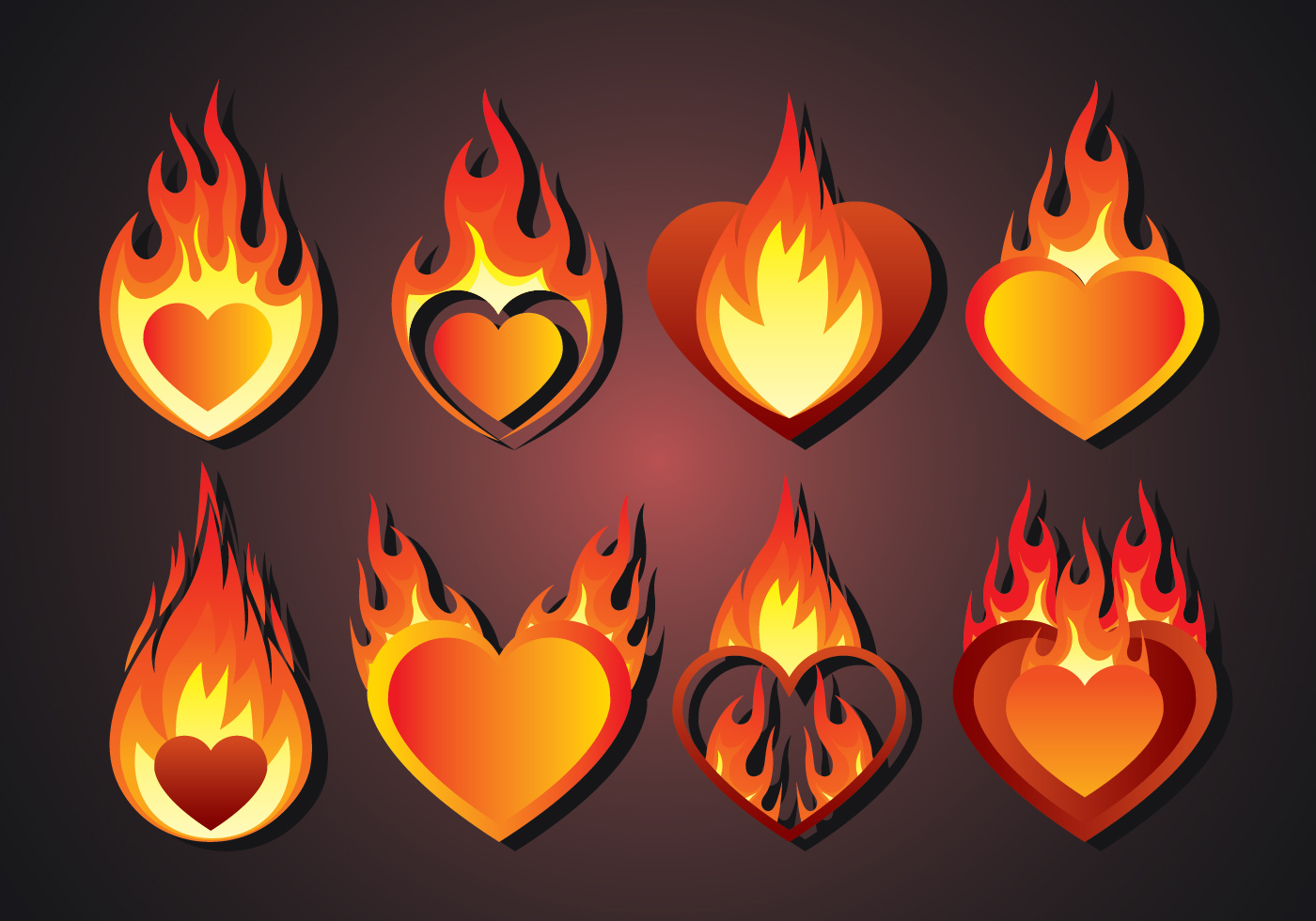 Corazon Fuego Vectores, Iconos, Gráficos y Fondos para Descargar Gratis