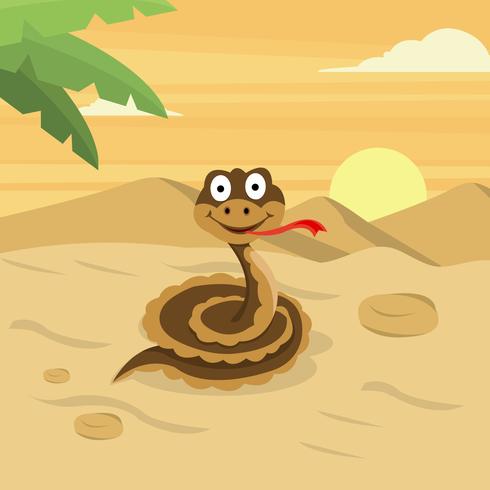 Cartoon Anaconda Illustration  vector