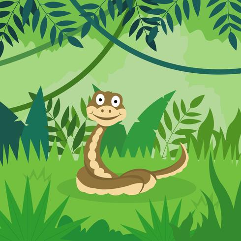 Ilustración de dibujos animados Anaconda vector