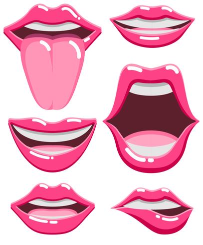 Vector Set Of Mouths