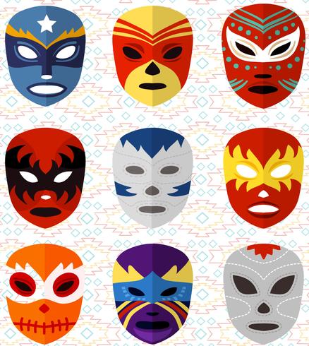 Free Mexican Wrestling Masks Vectors