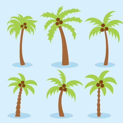 Palm Tree On Blue Vector