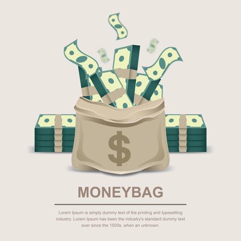 Ilustración de Moneybag Vector