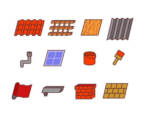 Roof Tile Related Icon vector