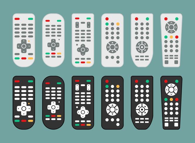 Iconos remotos de control remoto o TV vector