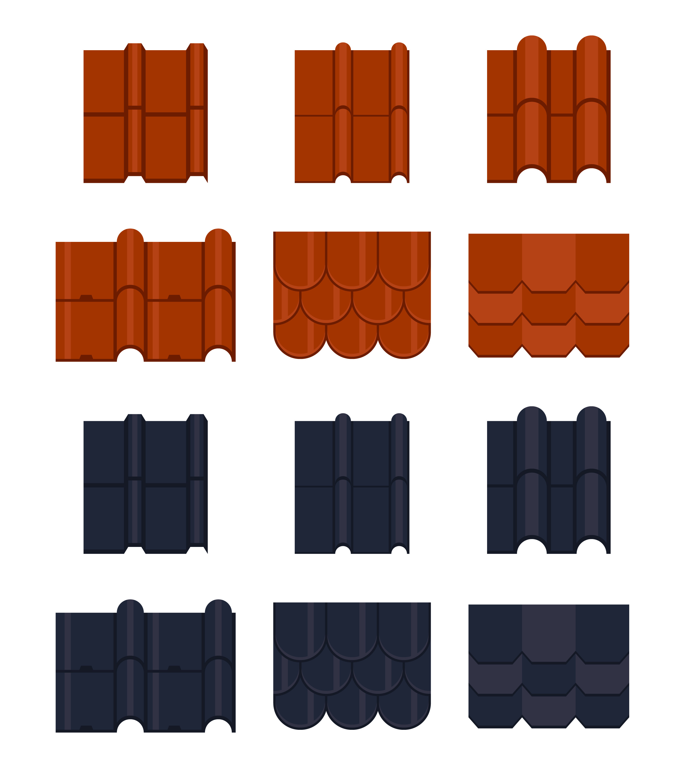 Roof Tile Vector Icons 174124 Vector Art at Vecteezy