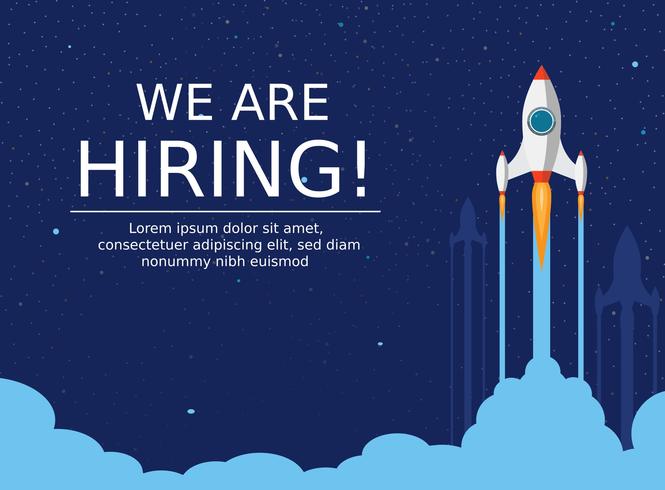 We Are Hiring Illustration vector