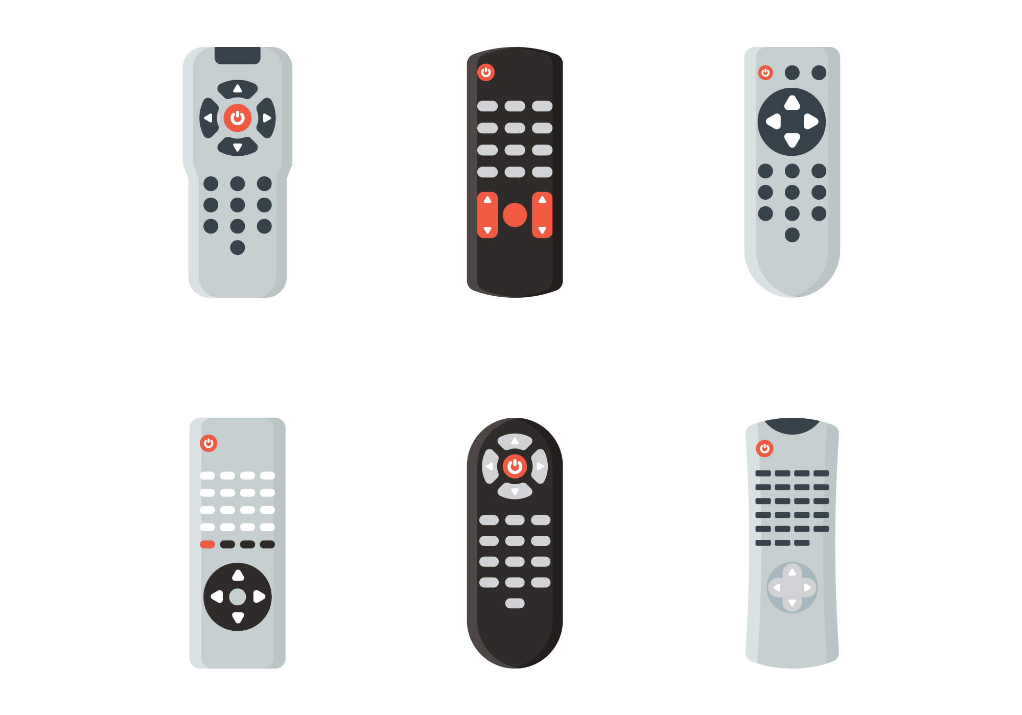 Tv Remote Vector Set 174127 Vector Art at Vecteezy