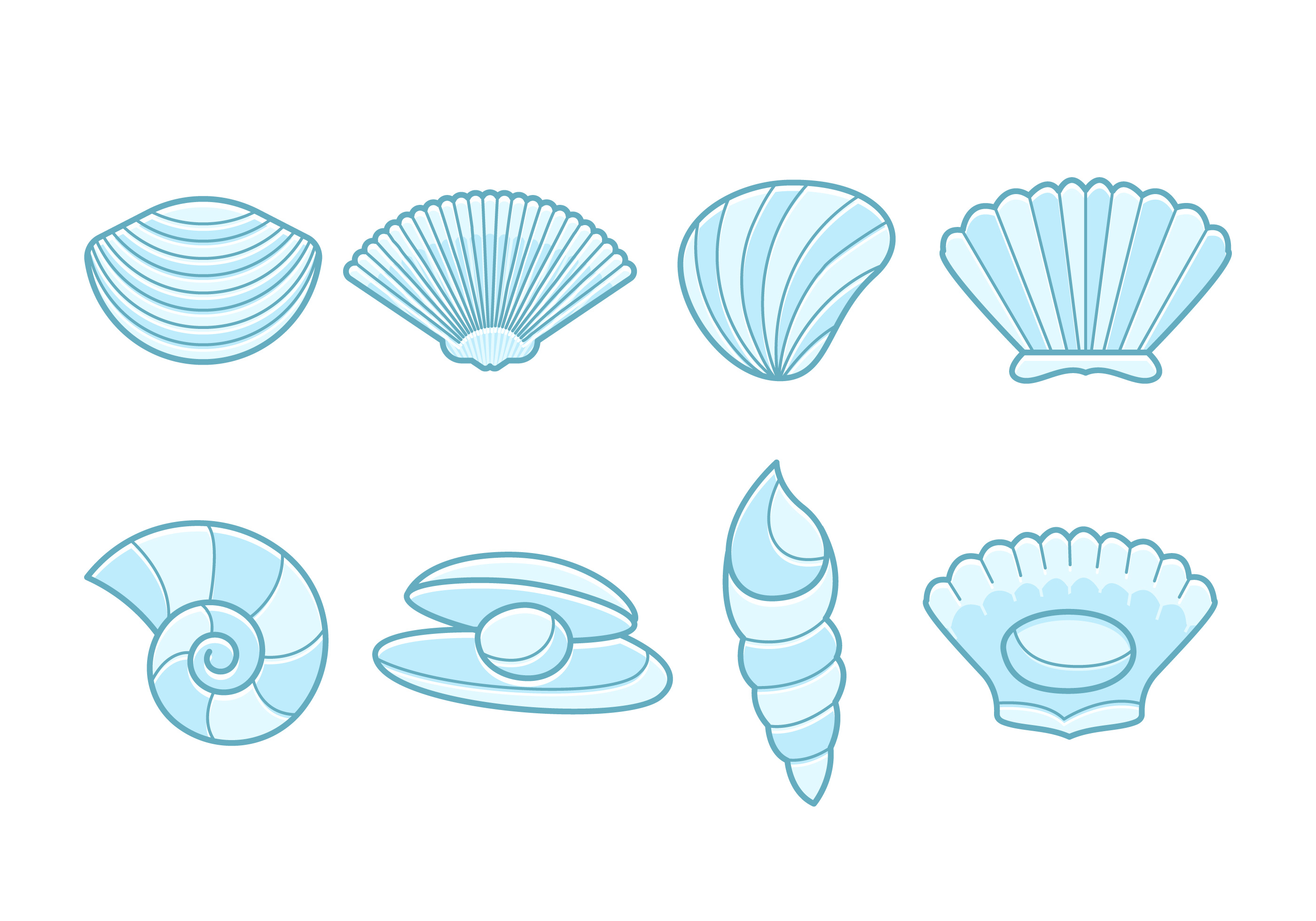 Download Free Sea Scallops Vector Collection - Download Free ...