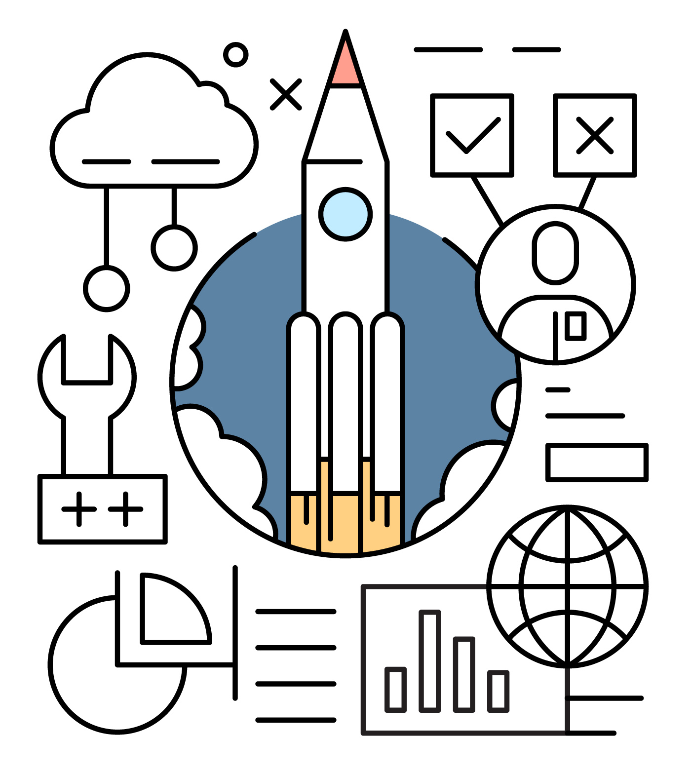 Free Startup Vector Illustration 174151 Vector Art at Vecteezy