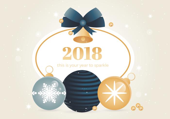 Elementos de fondo de feliz año nuevo gratis vector