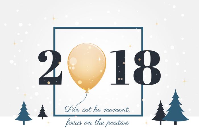 Elementos de fondo de feliz año nuevo gratis vector