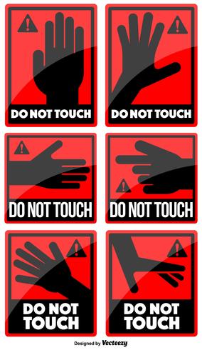 Vector Set Of DO NOT TOUCH Signs