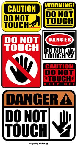 Vector Set Of DO NOT TOUCH Signs