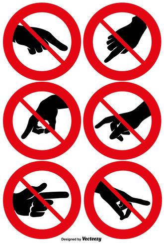 Vector Set Of DO NOT TOUCH Signs
