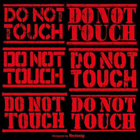 Vector Set Of DO NOT TOUCH Grunge Rubber Stamps