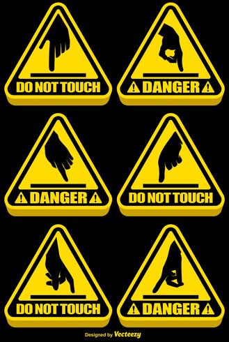 Vector Set Of DO NOT TOUCH Signs