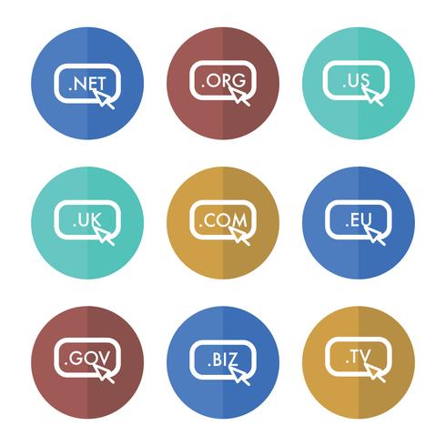 Set Of Domain Urls vector