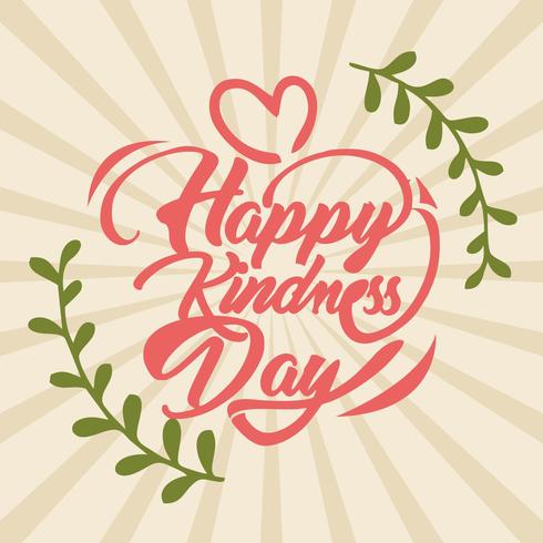 Vector de la palabra Happy Happy Kindness Day