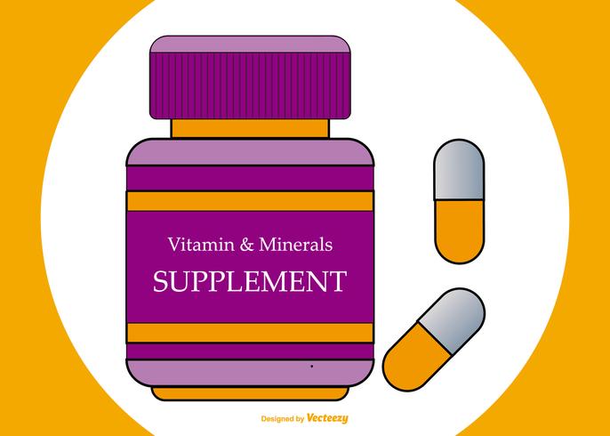 Flat Style Supplements Illustration vector