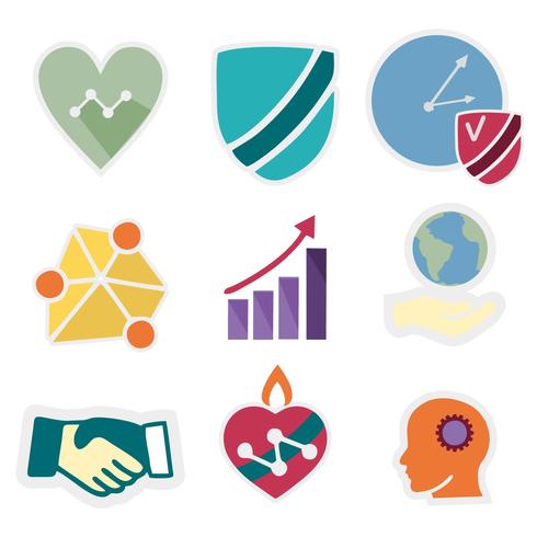 Free Company Core Value Icons Vector