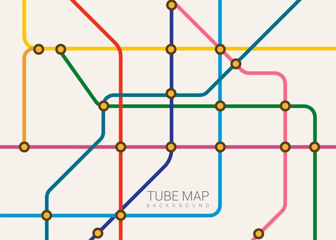 Flat Tube Map Background vector