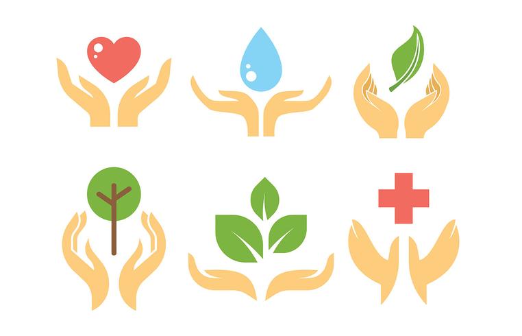 Healing Hands Vector Icons