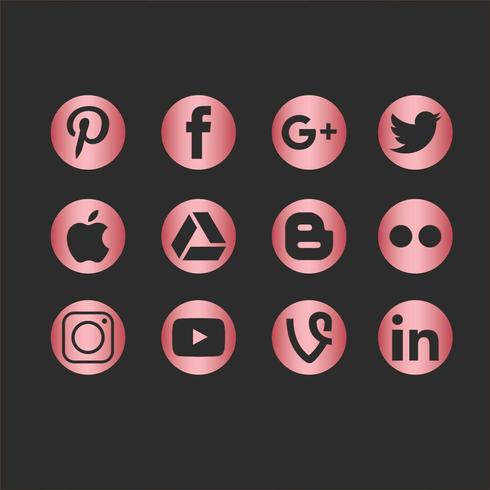 Conjunto de iconos de Vector Social Media